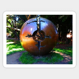 Pomodoro's Sphere. Berkeley, California 2008 Sticker